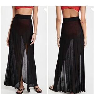 DEVON WINDSOR Black Sheer Coverup Skirt